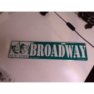 Broadway New York Souvenir Street sign 4" x 16" Theatre 2001 Albert Elovitz